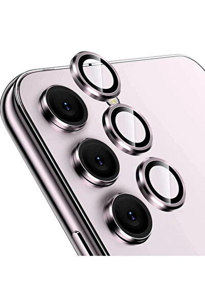 Choice لـ Galaxy A55 حلقة عدسة الكاميرا الوردية الزجاجية لـ A55 A35 A16 A06 A...