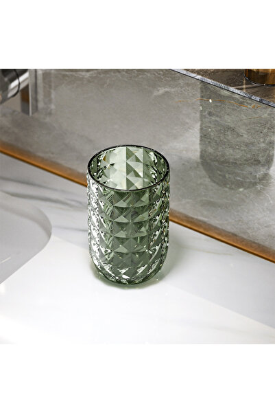 Choice كوب غسول الفم الفاخر باللون الأخضر، كوب فرشاة عالي المظهر، كوب شفاف، م...