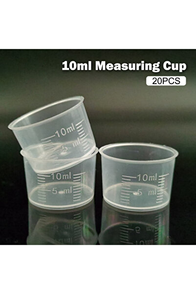 Choice 20PCS New 10ml Measuring Cup Clear Disposable Liquid Volumetric Measurement Cup Graduated Measure Be
