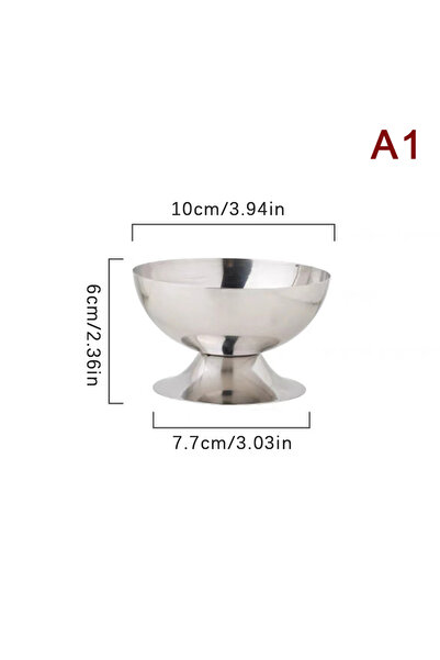 Choice A1 2025 nueva copa de acero inoxidable, helado, postre, ensaladera, plato de fruta, plato para aperi