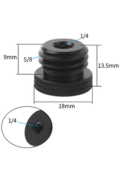 Choice 1 4 إلى 5 8 النوع أ 1x برغي تحويل 1/4 إلى 5/8 بوصة خيط خشن محول حامل ك...