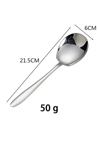 Choice 1PC Big Head Stainless Steel Round Spoon Large Size Dining Spoon Stirring Dessert Spoons for Kitchen