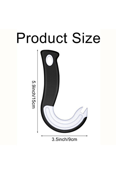 Choice black 1PCS Portable J-Shaped Easy Grip Tin Openers Kitchen Non-Slip Ja...