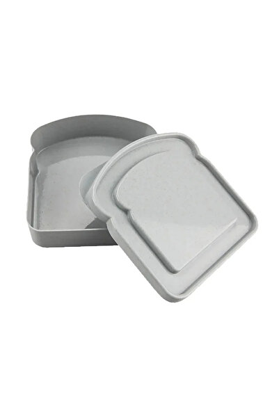 Choice Gray Toast Shaped Bento Box Sandwich Toast Bread Storage Box with Lid ...