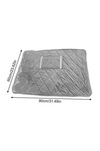 Choice بطانية تدفئة كهربائية شتوية رمادية، بطانية تدفئة لاسلكية بمنفذ USB، قابلة للغسل وآمنة، بطانية تدفئة قيلولة