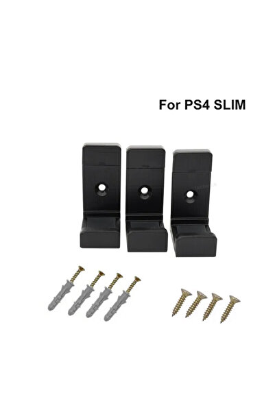 Choice حامل حائطي مكون من 3 قطع لجهاز PS4 Slim لوحدة تحكم PS4 وحامل تخزين لجه...