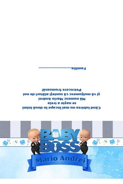 Aela.alc Set of 50 money envelopes for baptism with the theme of "Baby Boss" - Girl/Boy, made of cardboard with a pocket