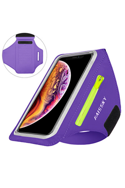 Choice سوار ذراع رياضي للجري من PURPLE HAISSKY لهاتف iPhone 17 16 15 14 13 Pr...
