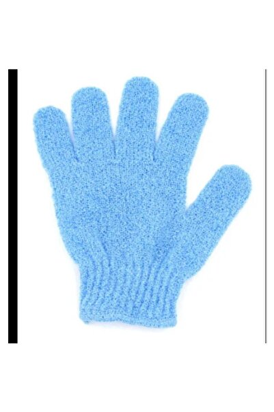 Choice3 أزرق - قطعتان من قفاز التقشير للاستحمام مع قفازات مقاومة لتقشير الجسم