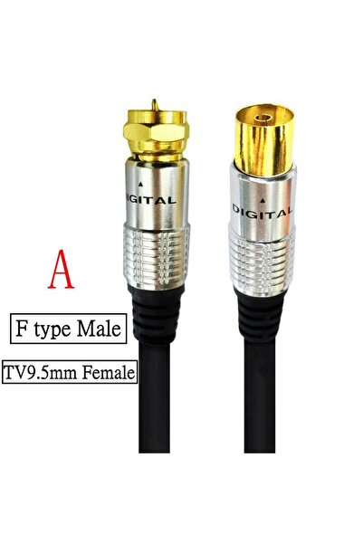 BSN كابل هوائي تلفزيوني محوري 9.5 مم ذكر إلى نوع F ذكر وأنثى بطول 1.5 متر، 0....