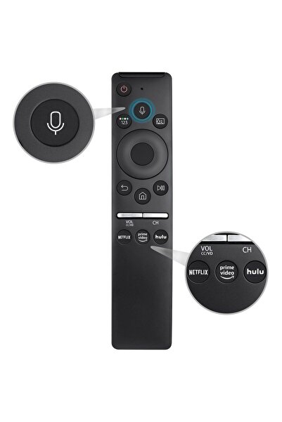 Choice جهاز تحكم عن بعد صوتي أسود بديل لجميع أجهزة تلفزيون QLED LED LCD 8K 4K ذات الإطار المنحني الذكي مع خاصية Voice Fun...