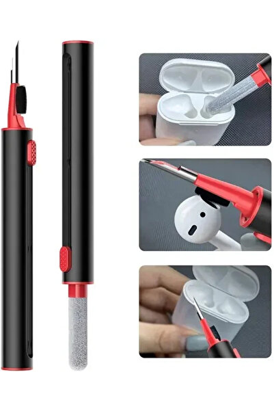 Choice طقم تنظيف تلسكوبي أسود اللون لحافظة سماعات الأذن اللاسلكية Airpods Pro...