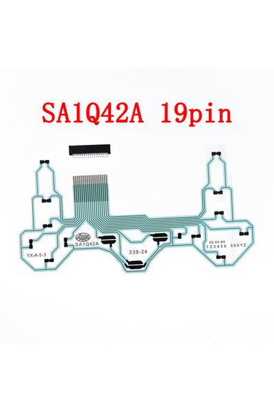 Choice SA1Q42A 19P غشاء موصل وغطاء زر عصا التحكم لجهاز PS2 Dualshk SA1Q42A SA...