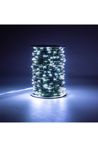 Choice 20 متر 200 مصباح LED بمقبس الاتحاد الأوروبي وكابل أبيض وأخضر وسلسلة أض...