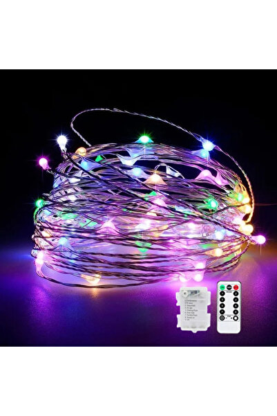 Choice سلك نحاسي - 2 متر متعدد الألوان 8 أوضاع صندوق بطارية جهاز تحكم عن بعد ...