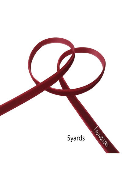 Choice لفات شريط مخملي L NCD037-9 بأحجام مختلفة من الحجم 5، وزخرفة حدودية حمر...