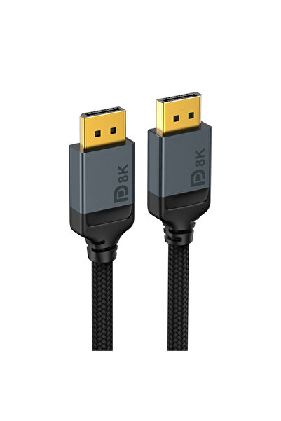 Choice كابل DisplayPort 1.4 أسود 8K بطول 5 أمتار، كابل DP بدقة 8K عند 60 هرتز، 4K عند 144 هرتز، 2K عند 240 هرتز، معدل تحديث عالي 240 هرتز للألعاب