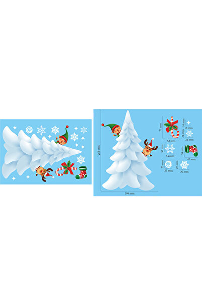 Choice 04 ملصق ثابت من مادة البولي فينيل كلوريد قابل للإزالة لعيد الميلاد، مل...