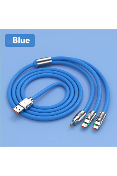 Choice 3 3 في 1 كابل USB 6A 120W كابل USB شحن سريع سلك البيانات لأجهزة iPhone متعدد...