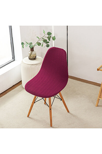 Choice 1PC 21 Polar Fleece Shell Chair Cover Solid Color Jacquard Dining Chai...