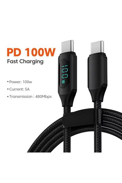 Choice 1 متر XC007-hei 100 واط 1 متر/2 متر من النوع C إلى النوع C PD كابل شحن سريع USB C إلى USB C كابل عرض