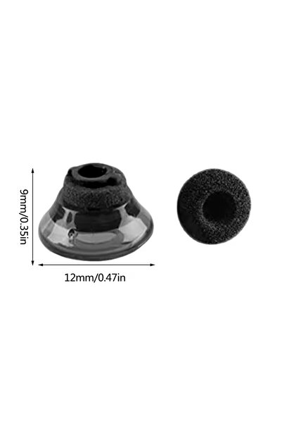 Choice قطعتان من سدادات الأذن على شكل حرف S، أطراف سماعات الأذن من السيليكون الناعم، أطراف سماعات الأذن، ملحقات إسفنجية سوداء لسماعات الأذن