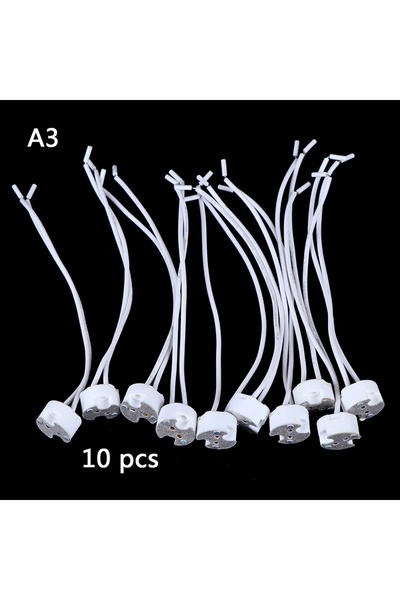 Choice 10 قطع 10/5/1 قطعة 220 فولت 2 أمبير MR16 GU5.3 قاعدة مقبس سلك موصل مصب...