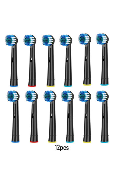Choice 12PCS Black Replacement Brush Heads For Oral B Electric Toothbrush Adv...