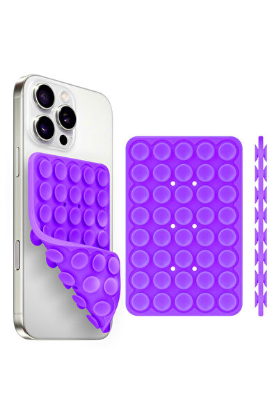 Choice حامل هاتف محمول متعدد الوظائف ثابت مضاد للانزلاق من السيليكون الأرجوان...