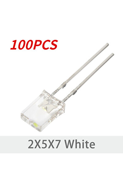 Choice4 YTDMEN 100pcs-white 100PCS 2x5x7 LED Diodes Square Transparent Light ...