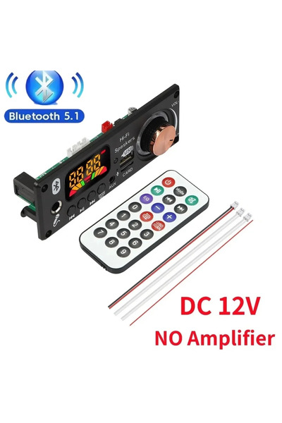 Choice No Amp DC 12V 200W Amplifier Bluetooth 5.3 DIY MP3 WAV Decoder Board DC 12V 50W 100W Wireless Car US