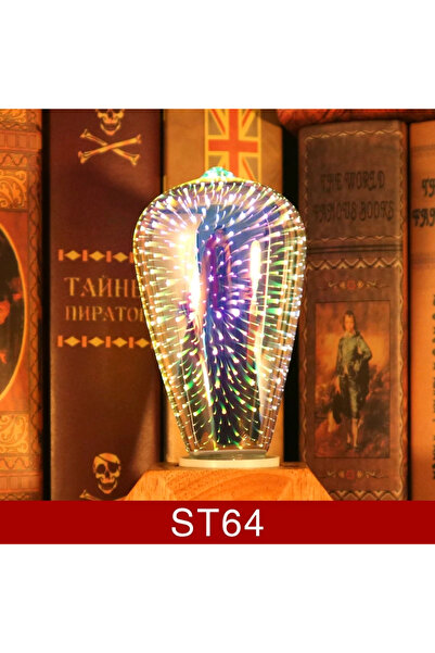 Choice مصباح LED للديكور ثلاثي الأبعاد ST64 E27 6 واط 85-265 فولت مصباح إديسو...