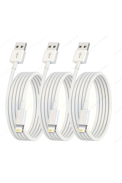 Choice كابل USB بطول 2 متر، 3 قطع، 1/3/5 قطع، لهاتف iPhone 14 13 12 11 Pro Ma...