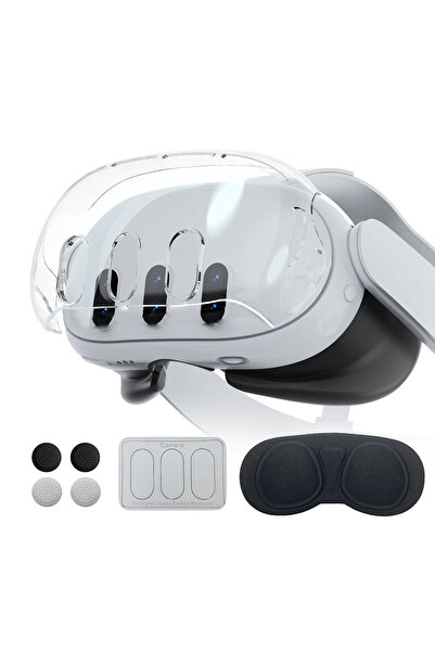 Choice غطاء شفاف لسماعات الرأس Meta Quest 3 Q 3 Host Crystal Case وغطاء العدس...