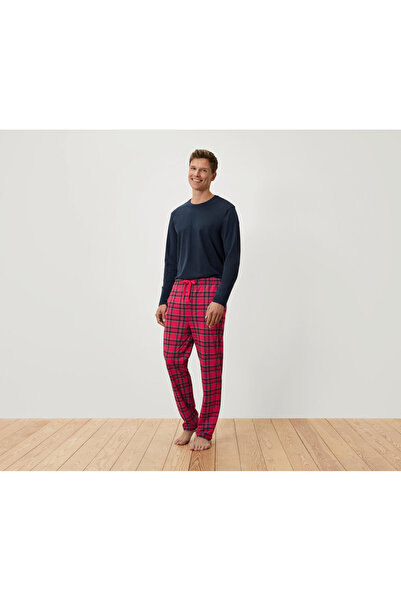 Tchibo Men's Pajamas, Blue/Checkered