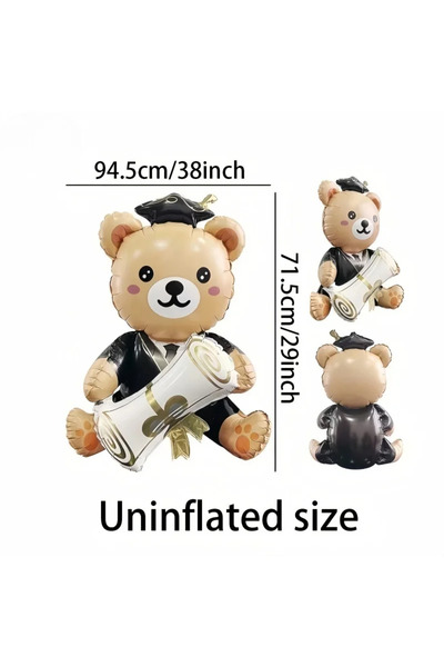 Choice بالون دب صغير مقاس 29 بوصة، قطعة واحدة من بالونات فيلم ألومنيوم على شك...