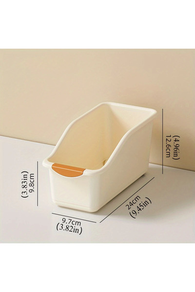 Choice مجموعة صناديق تخزين بلاستيكية منحنية صفراء من قطعة واحدة - صناديق تنظي...