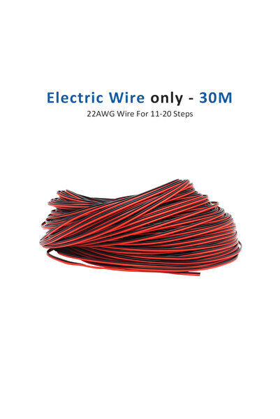 Choice سلك كهربائي بطول 30 متر، 12 فولت LED، مستشعر حركة PIR، وحدة تحكم 24 فو...