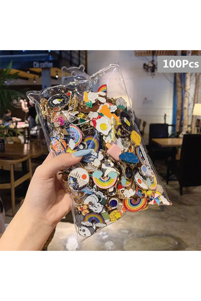 Choice 100 قطعة من دبابيس شارات المينا المتنوعة، دبابيس عشوائية، أيقونات نبات...