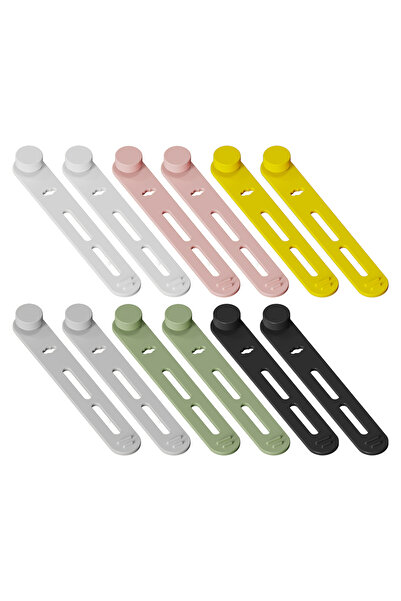 Choice 12 قطعة من أربطة الكابلات السيليكونية متعددة الألوان من UMUST، قابلة ل...