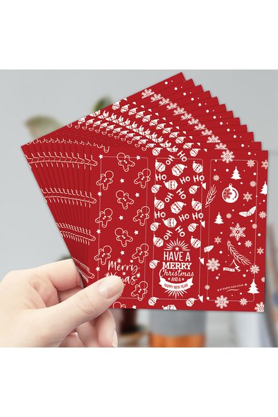 choice2 9x3cm 90pcs sticker E 90pc Merry Christmas Stickers Label for Gift Wr...