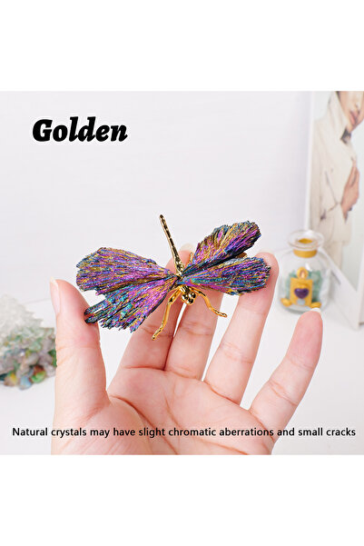 Choice حجر كريستال طبيعي ذهبي قطعة واحدة من حجر ريكي الأحجار الكريمة شفاء اله...