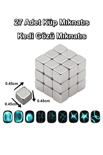 Easy Beauty Kedi Gözü Küp Mıknatıs - Çok Kuvvetli Mıknatıs - Cat Eye Magnet -...