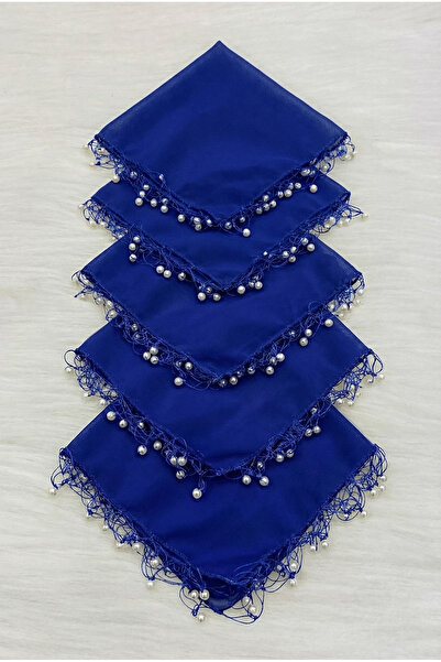 ZEYMERADE أزرق بلون الكوبالت مناديل زفاف من الشيفون الأزرق، هدية لحفلات الزفا...