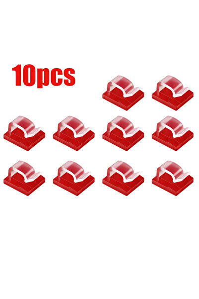 Choice مشابك تنظيم الكابلات الشفافة - 10 قطع من 10 إلى 100 قطعة لشحن USB وخطوط البيانات ولف بكرة الكابلات على الحائط