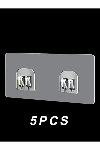 Choice 5 قطع من الخطافات المزدوجة بدون حفر: حوامل حائط فولاذية، مقابض أرفف لا...