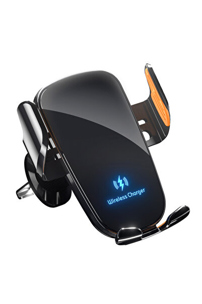 Vikefon شاحن سيارة لاسلكي B 15 وات يدور 360 درجة مع حامل للهاتف المحمول بفتحة...
