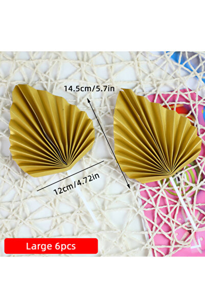 Choice21 زينة كعكة على شكل رمح نخيل كبيرة مكونة من 6 قطع، مناسبة لأعياد الميل...