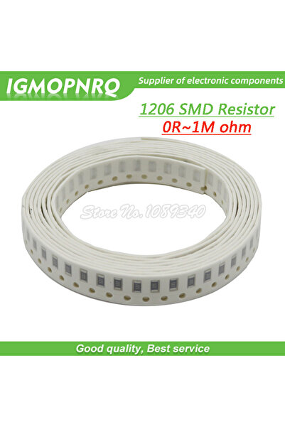 Choice39 100 قطعة من المقاومات السطحية 1206 5%، 0 أوم - 10 ميجا أوم، 1/2 واط،...