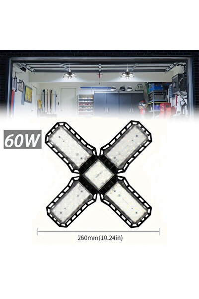 Choice مصباح LED للمرآب بقوة 60 واط، تيار متردد 220 فولت (175-265 فولت)، أبيض...